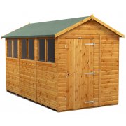 Power 12x6 Apex Garden Shed - Single Door